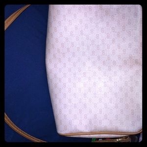 VINTAGE GUCCI PURSE CREAM AND TAN